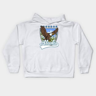 Alaska Travel Patch Kids Hoodie